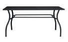 Stół ogrodowy metalowy AMENO 160×100 cm antracytowy dla 6 osób