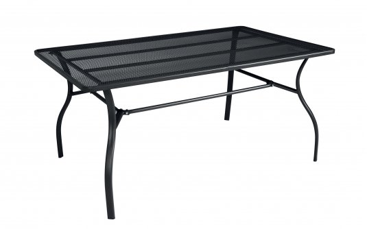Stół ogrodowy metalowy AMENO 160×100 cm antracytowy dla 6 osób Stół ogrodowy metalowy AMENO 160×100 cm antracytowy dla 6 osób