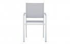 ZARA krzesło ogrodowe aluminium i tekstylina 55×59×86 białe
