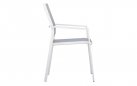 ZARA krzesło ogrodowe aluminium i tekstylina 55×59×86 białe
