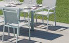 ZARA krzesło ogrodowe aluminium i tekstylina 55×59×86 białe