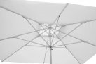 Parasol z nogą centralną 4x4 m PUSH biała noga/białe poszycie
