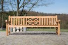 Klasyczna łąwka ogrodowa o szerokości 240 cm z drewna teakowego FLORYDA