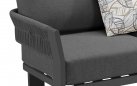Nowoczesny grafitowy komplet wypoczynkowy na taras BORROMEO Lounge Higold beżowy