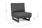 Fotel / el. poszerzający aluminiowy ciemnoszary INFINITY Bizzotto 
