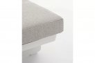 Białe dwuosobowe nowoczesne łóżko ogrodowe aluminiowe INFINITY bizzotto