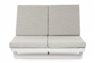 Białe dwuosobowe nowoczesne łóżko ogrodowe aluminiowe INFINITY bizzotto