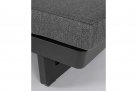 Ciemnoszary leżak ogrodowy z kółkami aluminiowy INFINITY bizzotto
