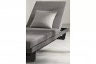 Ciemnoszary leżak ogrodowy z kółkami aluminiowy INFINITY bizzotto
