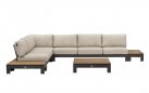 STICKS AND MORE narożnik na taras modułowy 346×346 aluminium taupe z poduszkami Bee Wett i blatami t