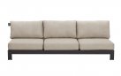STICKS AND MORE narożnik na taras modułowy 346×346 aluminium taupe z poduszkami Bee Wett i blatami t