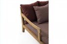 Zestaw 2 sofa / łóżko ogrodowe z teaku BALI bizzotto poduszki bordowe
