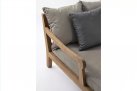 Zestaw 2 sofa / łóżko ogrodowe z teaku BALI bizzotto poduszki brązowe