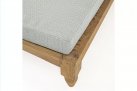 Zestaw 2 sofa / łóżko ogrodowe z teaku BALI bizzotto poduszki szarozielone