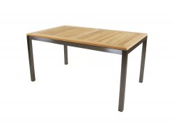 Stół ogrodowy 152x90 nogi stal nierdzewna blat teak MRMARIS