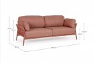 Nowoczesna sofa na taras aluminiowa kolor czerwony PARDIS bizzotto