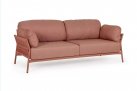 Nowoczesna sofa na taras aluminiowa kolor czerwony PARDIS bizzotto