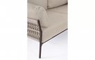 Nowoczesna sofa na taras aluminiowa konstrukcja antracyt / poduszki beżowe PARDIS bizzotto