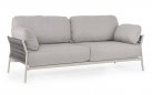 Nowoczesna sofa na taras aluminiowa konstrukcja jasny beż / poduszki szarobeżowe PARDIS bizzotto