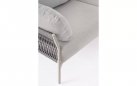 Nowoczesna sofa na taras aluminiowa konstrukcja jasny beż / poduszki szarobeżowe PARDIS bizzotto