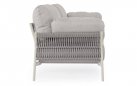 Nowoczesna sofa na taras aluminiowa konstrukcja jasny beż / poduszki szarobeżowe PARDIS bizzotto