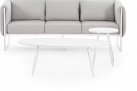 Biał owalny stolik ogrodowy aluminiowy SPACE