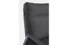 Szara sofa dwuosobowa z pochylanymi oparciami aluminiowa KLEDI bizzotto