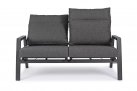 Szara sofa na taras z aluminium z pochylanymi oparciami KLEDI bizzotto