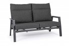Szara sofa na taras z aluminium z pochylanymi oparciami KLEDI bizzotto