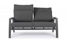Szara sofa na taras z aluminium z pochylanymi oparciami KLEDI bizzotto