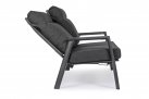 Szara sofa na taras z aluminium z pochylanymi oparciami KLEDI bizzotto