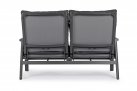 Szara sofa na taras z aluminium z pochylanymi oparciami KLEDI bizzotto