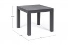 Kwadratowy stolik aluminiowy 50x50 antracyt blat ceramiczny KLEDI bizzotto
