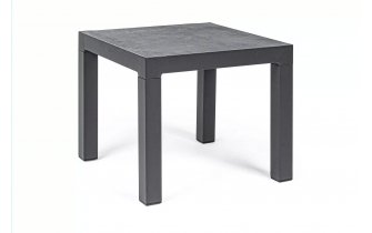 Kwadratowy stolik aluminiowy 50x50 antracyt blat ceramiczny KLEDI bizzotto