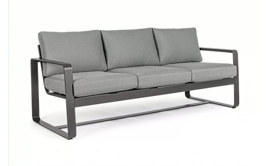 Sofa wypoczynkowa szara z aluminium do ogrodu MERRIGAN bizzotto Sofa wypoczynkowa szara z aluminium do ogrodu MERRIGAN bizzotto