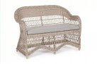 Stylowa sofa z technorattanu rustykalna beżowa JUPIER bizzotto