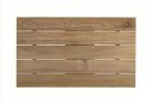 Biały rozkładany stół ogrodowy aluminium blat teak CAMERON bizzotto 253-319-384