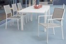 Białe krzesło stołowe aluminiowe HILDE bizzotto