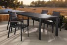 Ciemnoszare krzesło ogrodowe aluminiowe KUBIK bizzotto