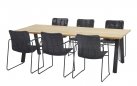 Stół ogrodowy aluminiowo-teakowy AMBASSADOR 240 cm / krześło Palma