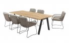 Stół ogrodowy aluminiowo-teakowy AMBASSADOR 240 cm / krześło Veneto / krześło APrilla