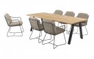 Stół ogrodowy aluminiowo-teakowy AMBASSADOR 240 cm / krześło Veneto / krzesło Prego