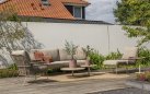 Fotel ogrodowy wypoczynkowy BOTANIC 4SO szarooliwkowy poduszki materiał Bounce