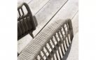 Fotel ogrodowy wypoczynkowy BOTANIC 4SO szarooliwkowy poduszki materiał Bounce