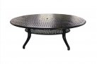Owalny ogrodowy stół z odlewanego aluminium malowany na czarno KINGS 250x110 cm