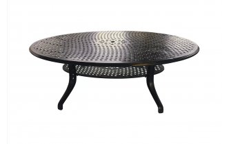 Owalny ogrodowy stół z odlewanego aluminium malowany na czarno KINGS 250x110 cm
