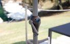 Owalny parasol 2x4 m noga antracyt poszycie poliester ECRU