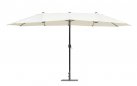 Owalny parasol 2,7x4,5 m noga antracyt poszycie poliester ECRU