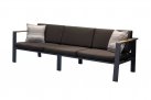 Czarny komplet wypoczynkowy aluminiowy z poduszkami Olefin NOFI Lounge Higold