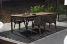 Stół ogrodowy z blatem teak 200x100 cm STONE bizzotto
